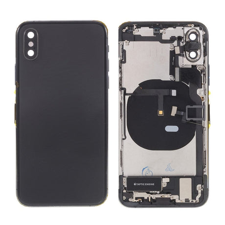 Pièce compatible Châssis Coque arrière complète iPhone Xs Noir