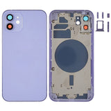 Pièce compatible Châssis Coque arrière iPhone 12 Mauve