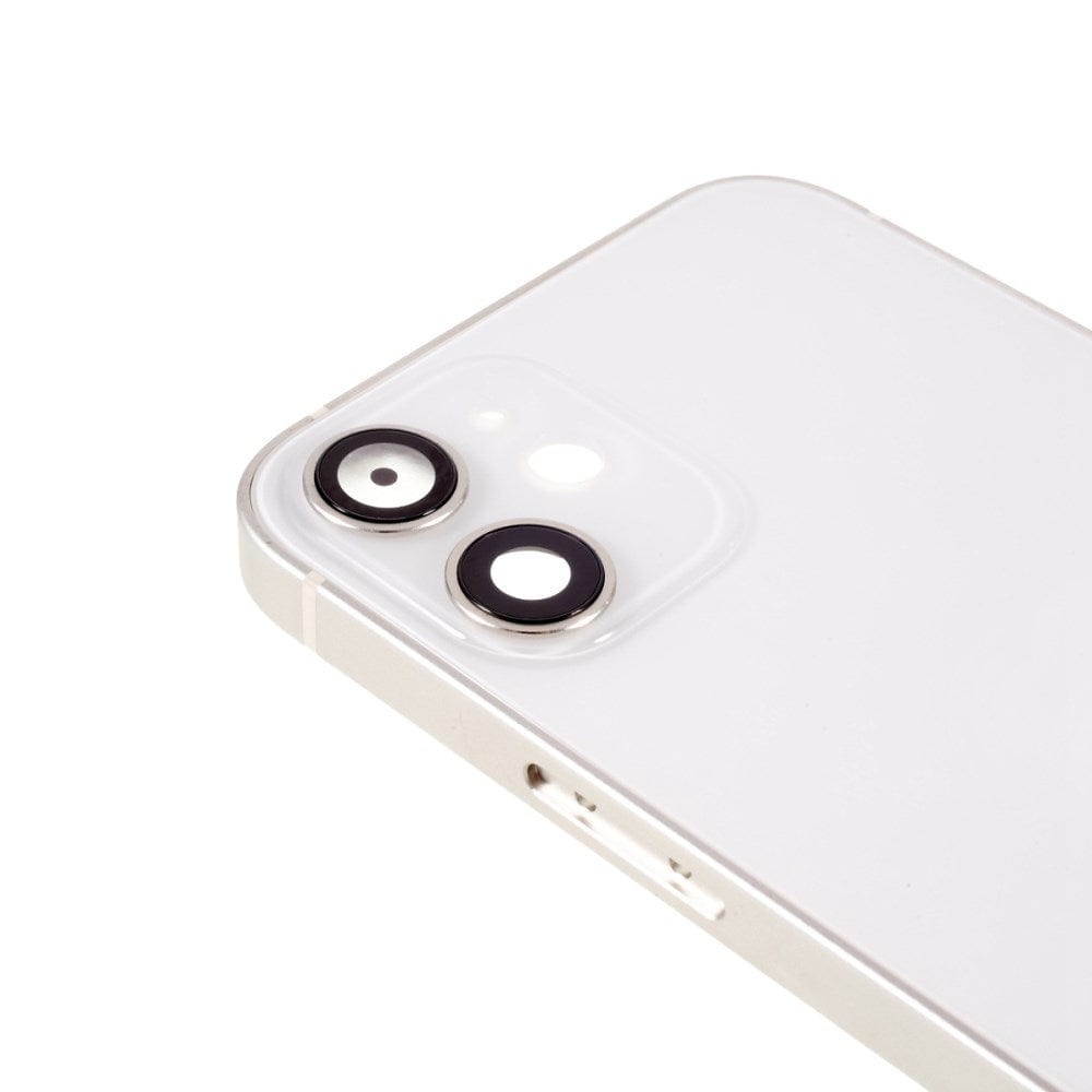 Pièce compatible Châssis Coque arrière iPhone 12 Mini Blanc