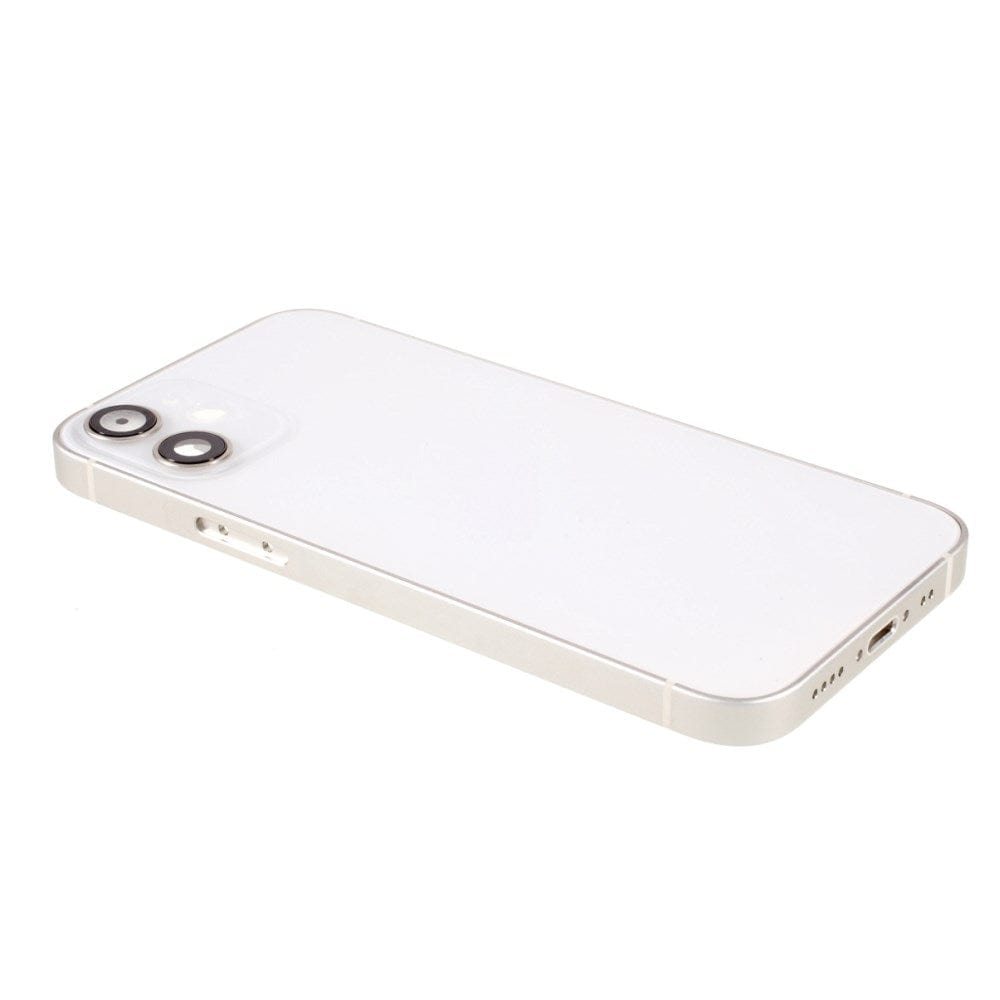 Pièce compatible Châssis Coque arrière iPhone 12 Mini Blanc