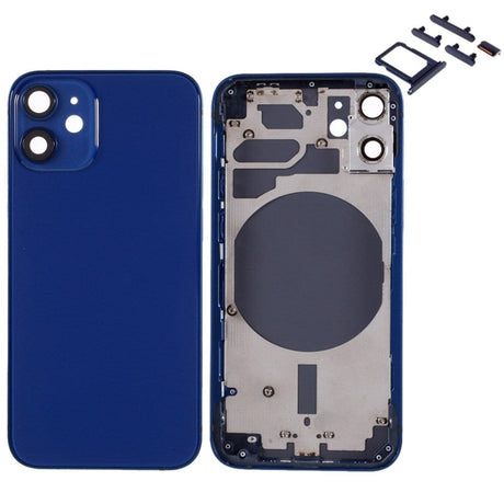 Pièce compatible Châssis Coque arrière iPhone 12 Mini Bleu