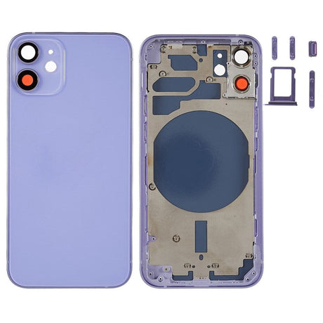 Pièce compatible Châssis Coque arrière iPhone 12 Mini Mauve