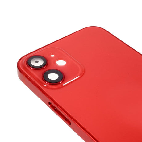 Pièce compatible Châssis Coque arrière iPhone 12 Mini Rouge