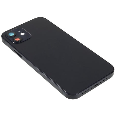 Pièce compatible Châssis Coque arrière iPhone 12 Noir