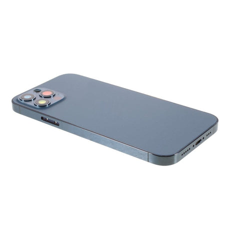 Pièce compatible Châssis Coque arrière iPhone 12 Pro Bleu Pacifique