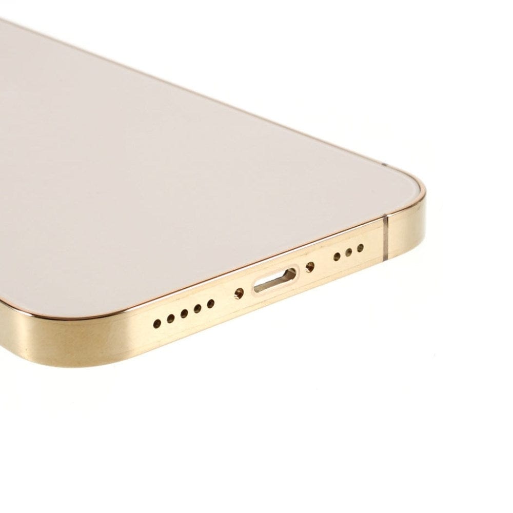 Pièce compatible Châssis Coque arrière iPhone 12 Pro Gold