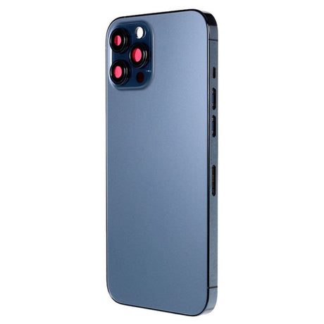 Pièce compatible Châssis Coque arrière iPhone 12 Pro Max Bleu Pacifique