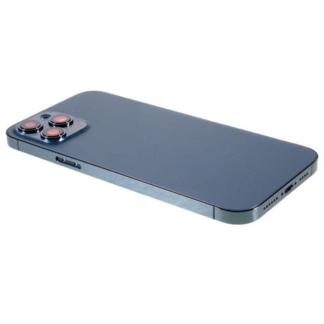 Pièce compatible Châssis Coque arrière iPhone 12 Pro Max Bleu Pacifique