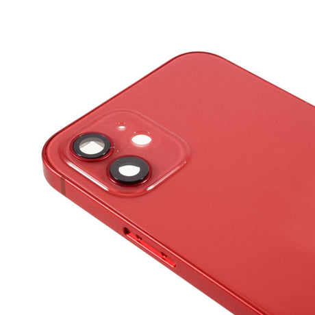 Pièce compatible Châssis Coque arrière iPhone 12 Rouge