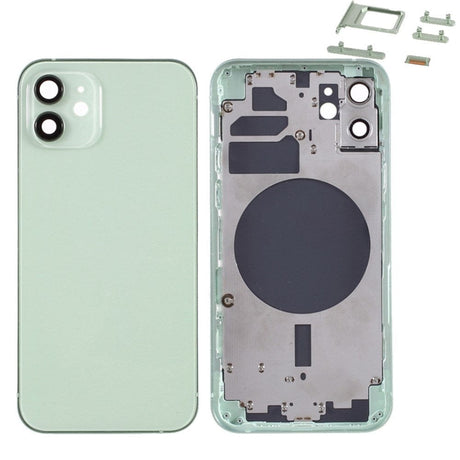 Pièce compatible Châssis Coque arrière iPhone 12 Vert