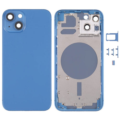 Pièce compatible Châssis Coque arrière iPhone 13 Bleu