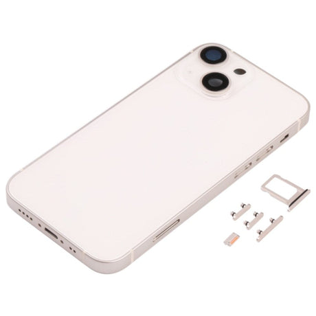 Pièce compatible Châssis Coque arrière iPhone 13 Mini Blanc