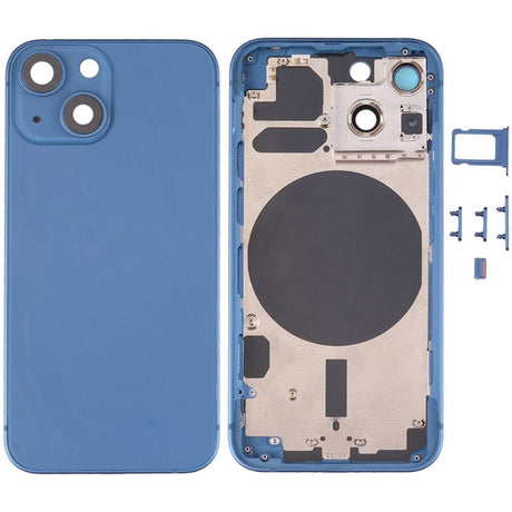 Pièce compatible Châssis Coque arrière iPhone 13 Mini Bleu