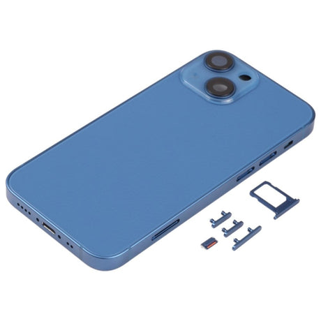 Pièce compatible Châssis Coque arrière iPhone 13 Mini Bleu