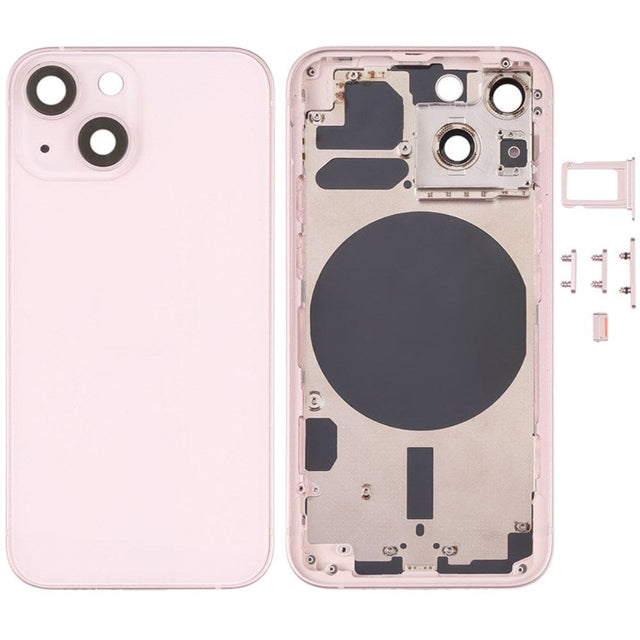 Pièce compatible Châssis Coque arrière iPhone 13 Mini Rose