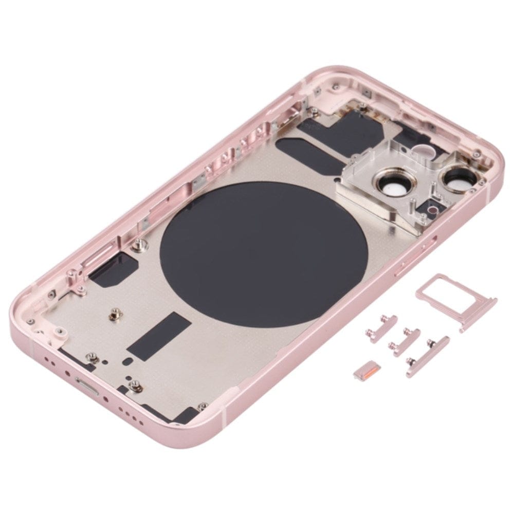 Pièce compatible Châssis Coque arrière iPhone 13 Mini Rose