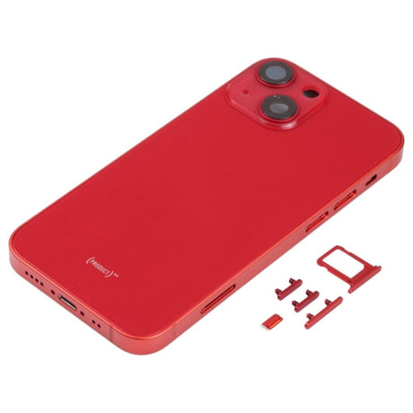 Pièce compatible Châssis Coque arrière iPhone 13 Mini Rouge