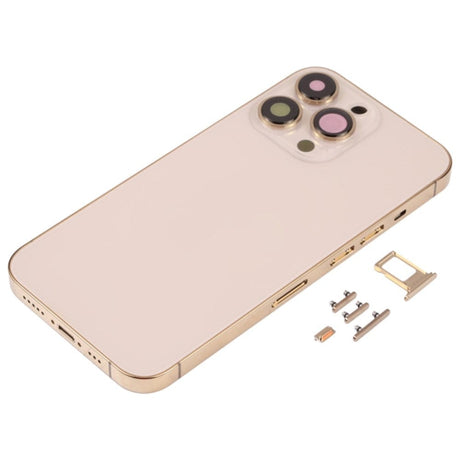 Pièce compatible Châssis Coque arrière iPhone 13 Pro Gold