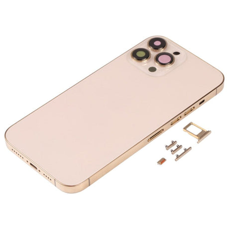 Pièce compatible Châssis Coque arrière iPhone 13 Pro Max Gold