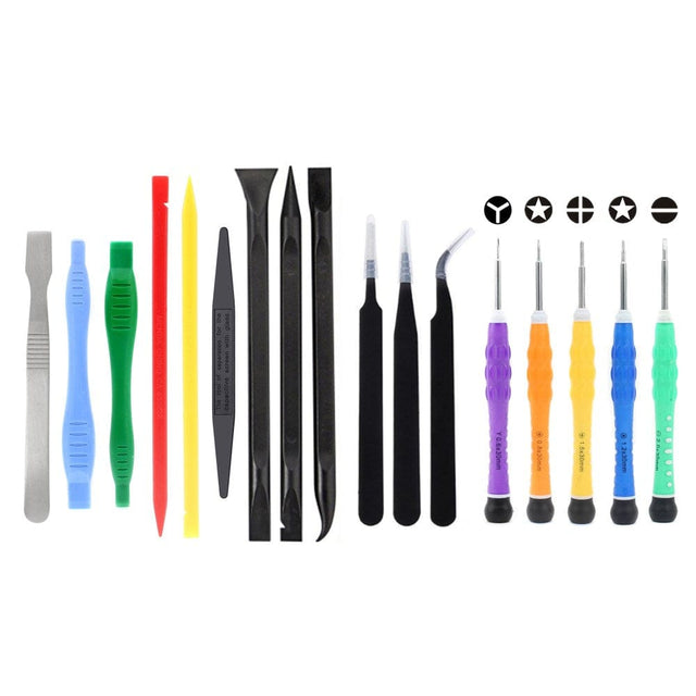 Livraison gratuite JF-8172 Kit d'Outils de Réparation 17-en-1 - Tournevis, Pinces, Outils d’Ouverture