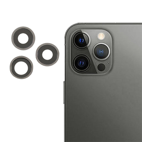 Pièce compatible Caméras Lentilles caméra arrière + contours iPhone 12 Pro Graphite