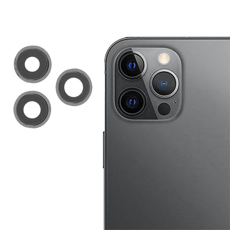 Pièce compatible Caméras Lentilles caméra arrière + contours iPhone 12 Pro Max Graphite