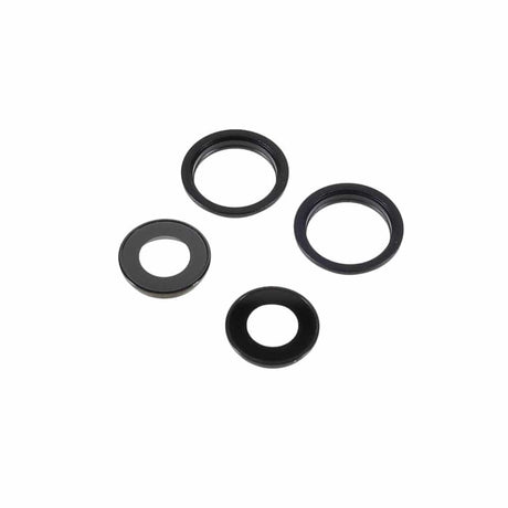 Pièce compatible Caméras Lentilles caméra arrière + contours iPhone 13 Mini Noir