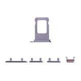 Pièce compatible Composants Pack boutons volume + vibreur + power + tiroir SIM iPhone 11 Violet