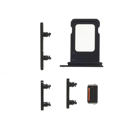 Pièce d'origine Composants Pack boutons volume + vibreur + power + Tiroir SIM iPhone 13 Noir