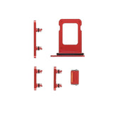 Pièce compatible Composants Pack boutons volume + vibreur + power + Tiroir SIM iPhone 13 Rouge