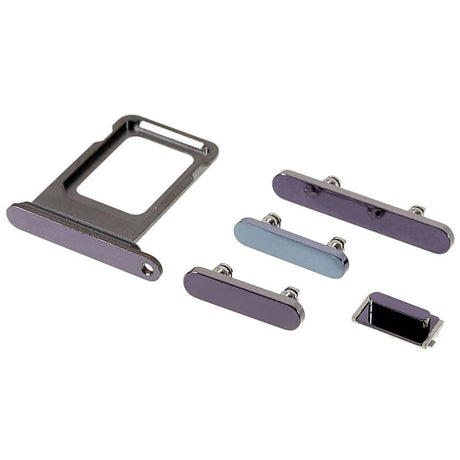 Pièce compatible Composants Pack boutons volume + vibreur + power + Tiroir SIM iPhone 14 Pro Max Violet intense