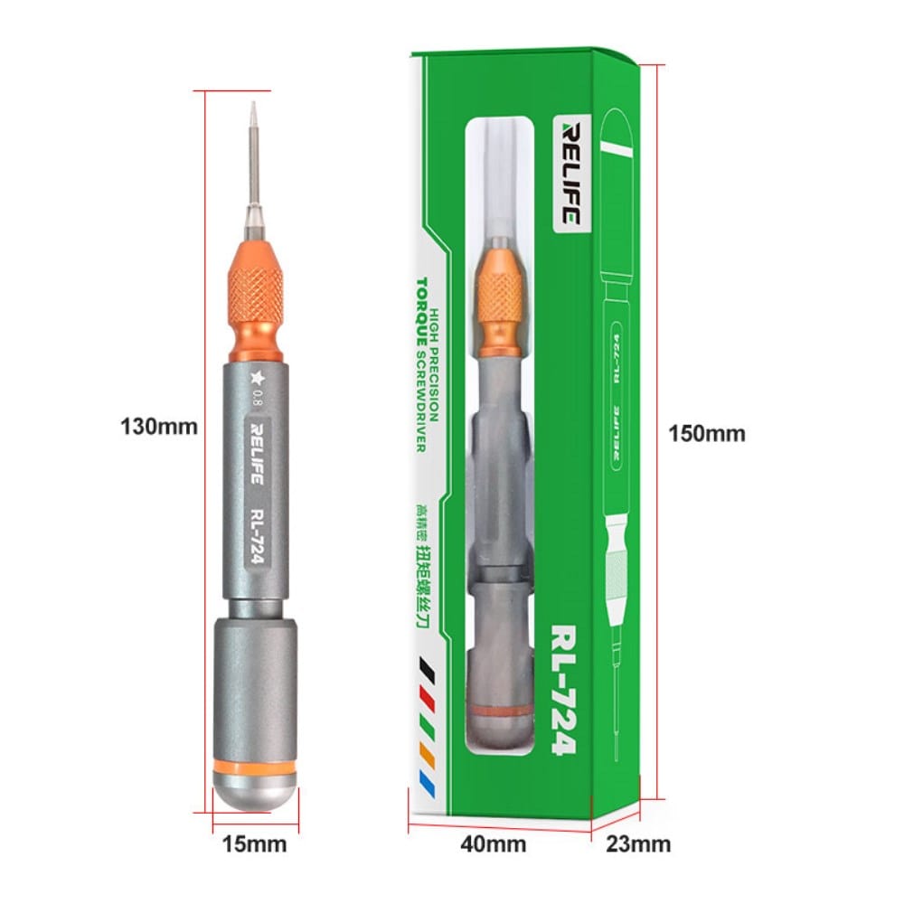 Livraison gratuite RELIFE RL-724 – Tournevis Dynamométrique Magnétique de Haute Précision - Orange 0.8