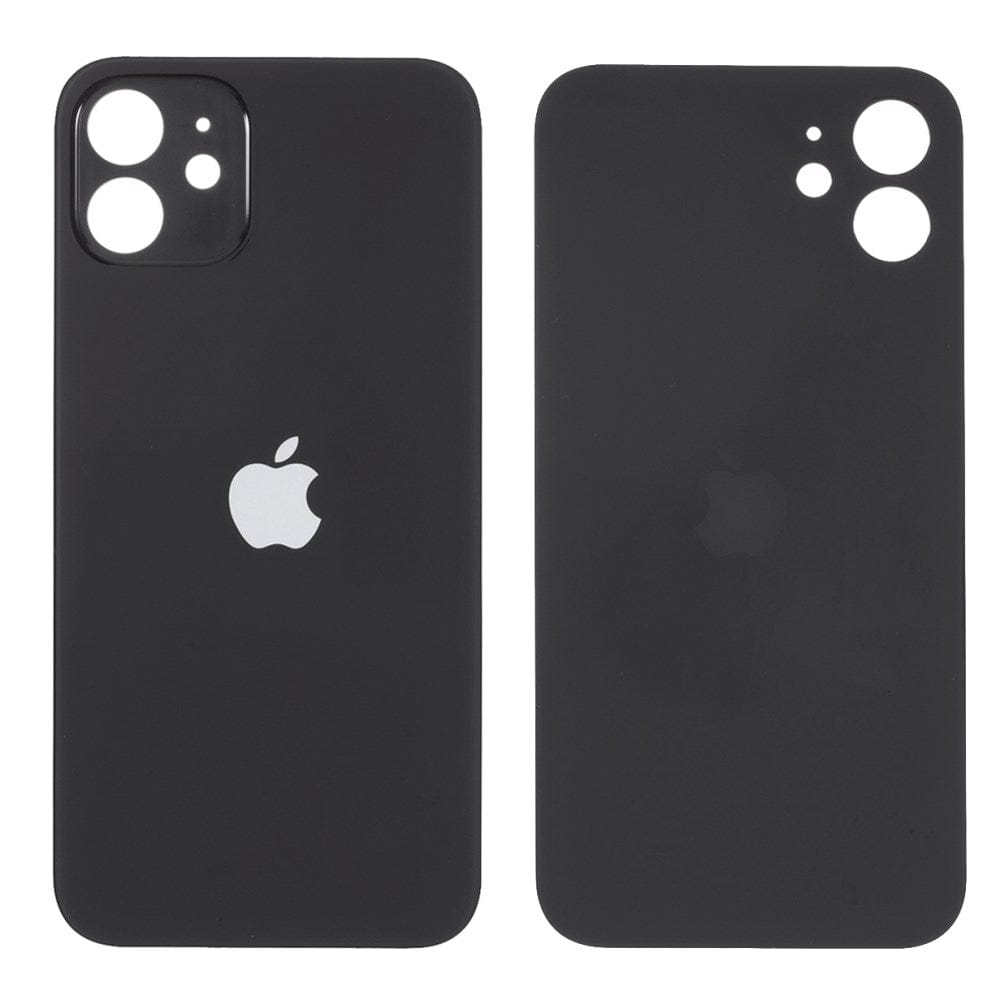 Pièce compatible Vitres arrières Vitre arrière (Adhésif) iPhone 12 Noir