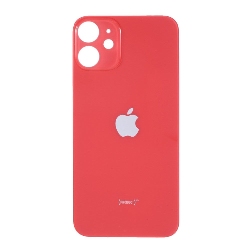 Pièce compatible Vitres arrières Vitre arrière (Adhésif) iPhone 12 Rouge