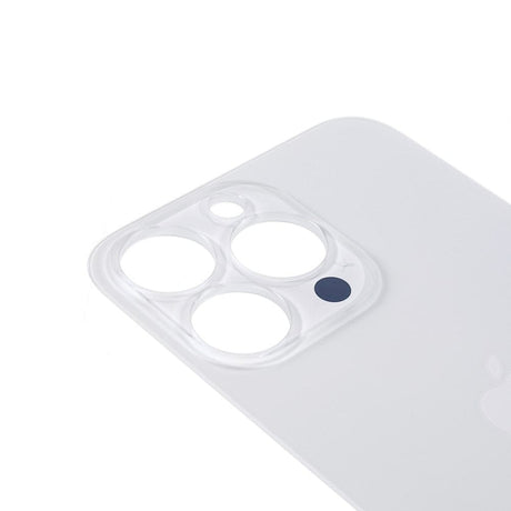 Pièce OEM Vitres arrières Vitre arrière (Adhésif) iPhone 13 Pro Blanc (Version BIG HOLE)