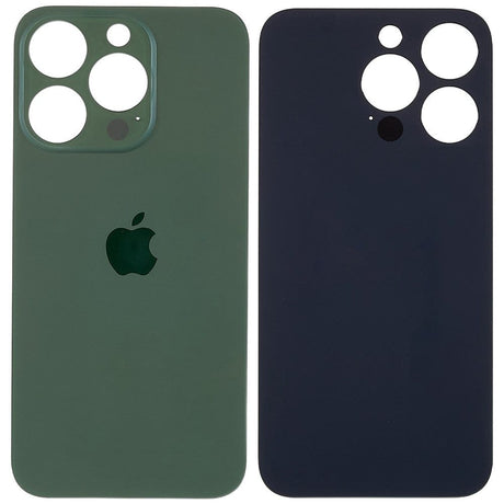 Pièce compatible Vitres arrières Vitre arrière (Adhésif) iPhone 13 Pro Vert (Version BIG HOLE)