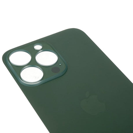 Pièce compatible Vitres arrières Vitre arrière (Adhésif) iPhone 13 Pro Vert (Version BIG HOLE)