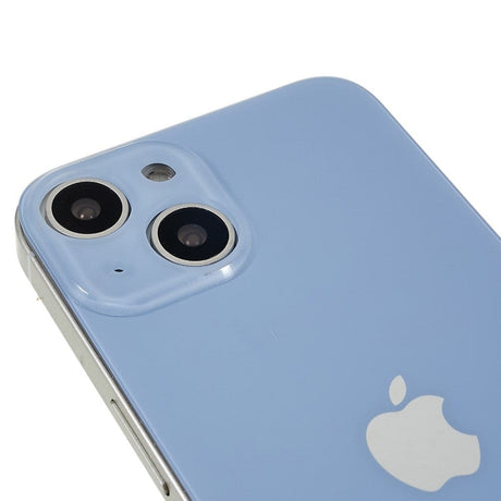 Pièce compatible Vitres arrières Vitre arrière (Adhésif) iPhone 14 Bleu (Version BIG HOLE)