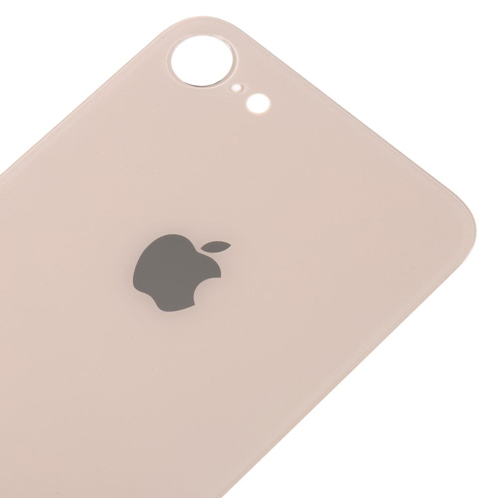 Pièce compatible Vitres arrières Vitre arrière (Adhésif) iPhone 8 Gold (Version BIG HOLE)