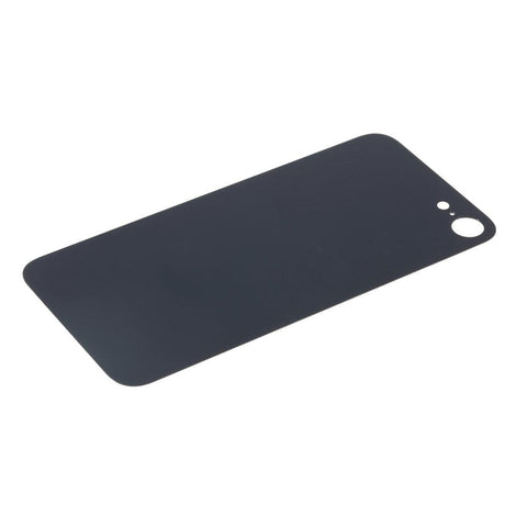 Pièce compatible Vitres arrières Vitre arrière (Adhésif) iPhone 8 Noir (Version BIG HOLE)