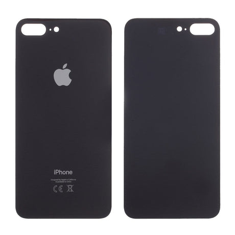 Pièce compatible Vitres arrières Vitre arrière (Adhésif) iPhone 8 Plus Noir