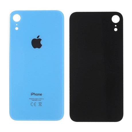 Pièce compatible Vitres arrières Vitre arrière (Adhésif) iPhone Xr Bleu