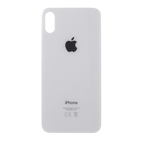 Pièce compatible Vitres arrières Vitre arrière (Adhésif) iPhone Xs Blanc