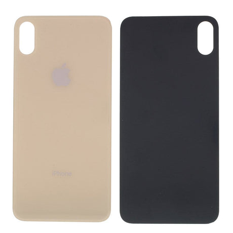 Pièce compatible Vitres arrières Vitre arrière (Adhésif) iPhone Xs Max Gold (Version BIG HOLE)