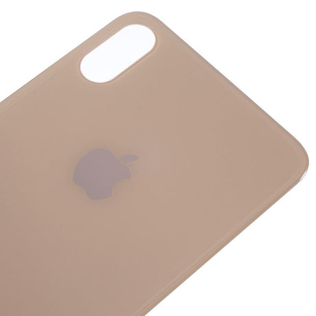 Pièce compatible Vitres arrières Vitre arrière (Adhésif) iPhone Xs Max Gold (Version BIG HOLE)