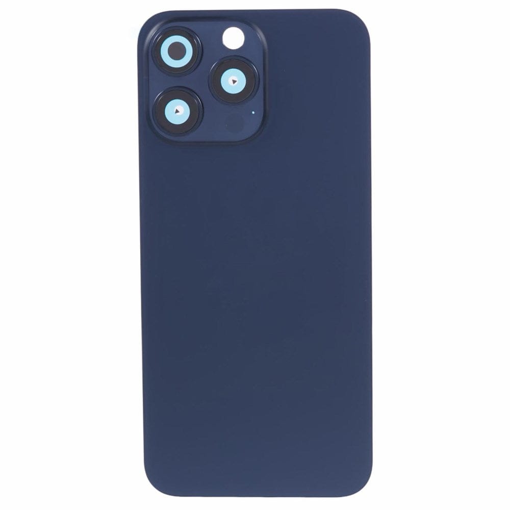 Livraison gratuite Vitres arrières Vitre arrière complète iPhone 15 Pro Bleu (Avec MagSafe)