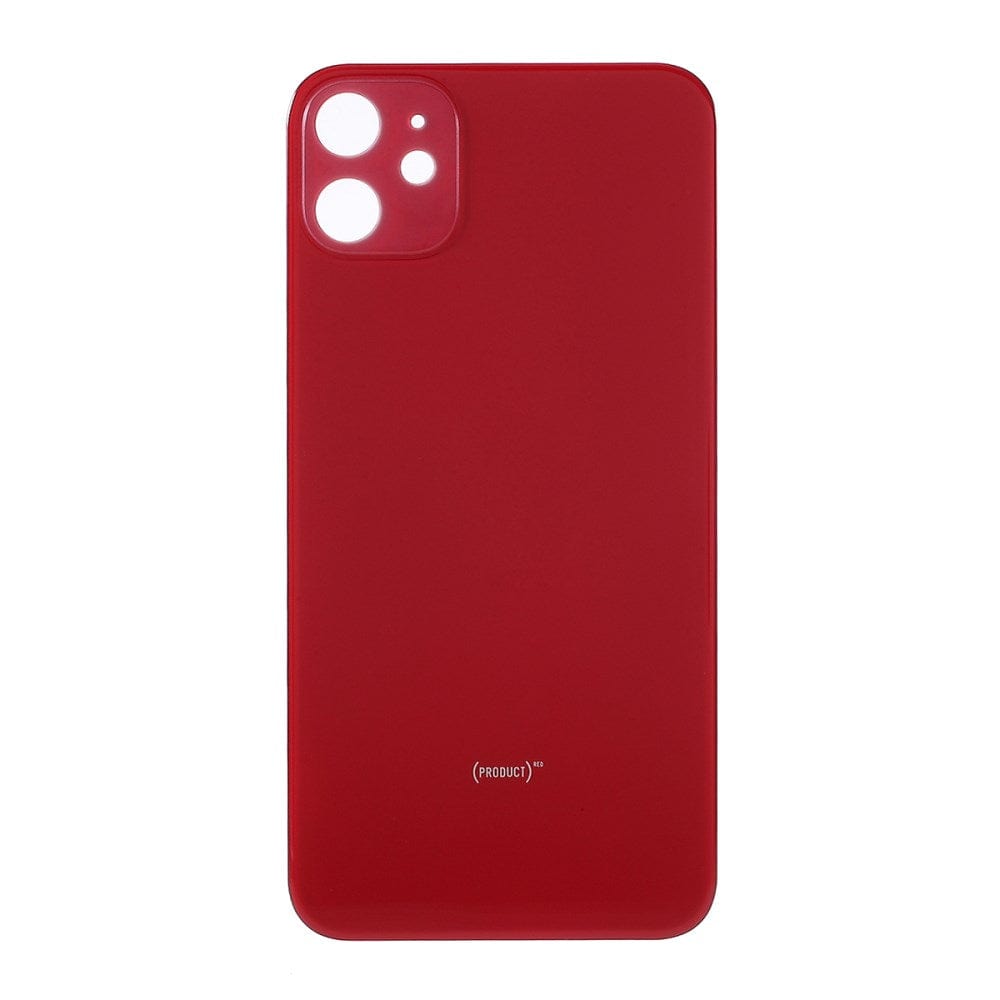 Livraison gratuite Vitres arrières Vitre arrière iPhone 11 Rouge (Big Hole)