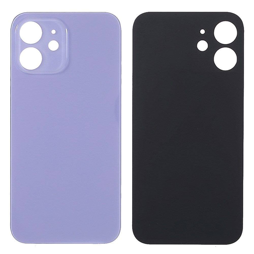 Livraison gratuite Vitres arrières Vitre arrière iPhone 12 Mini Mauve (Big Hole)