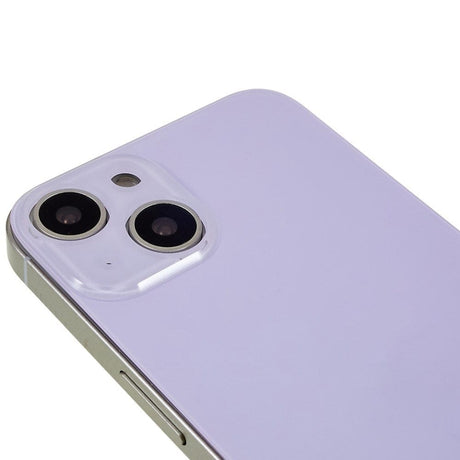 Livraison gratuite Vitres arrières Vitre arrière iPhone 14 Plus Mauve (Big Hole)