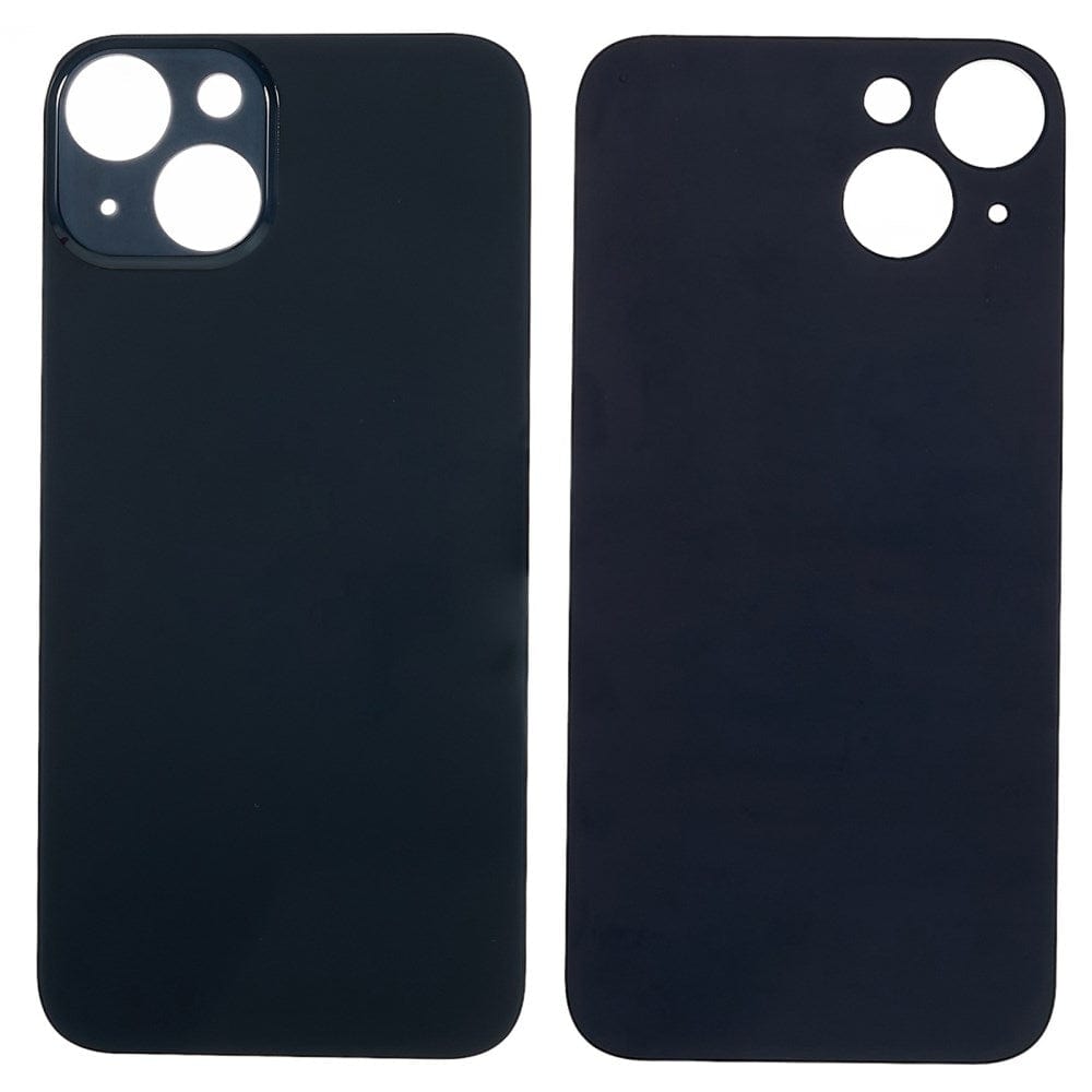 Livraison gratuite Vitres arrières Vitre arrière iPhone 14 Plus Noir (Big Hole)